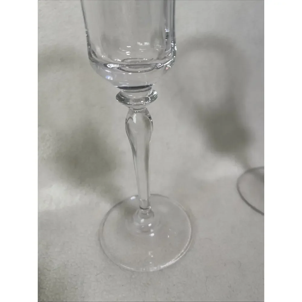 Gorham Crystal Grand Manor Platinum Champagne Flutes X 2